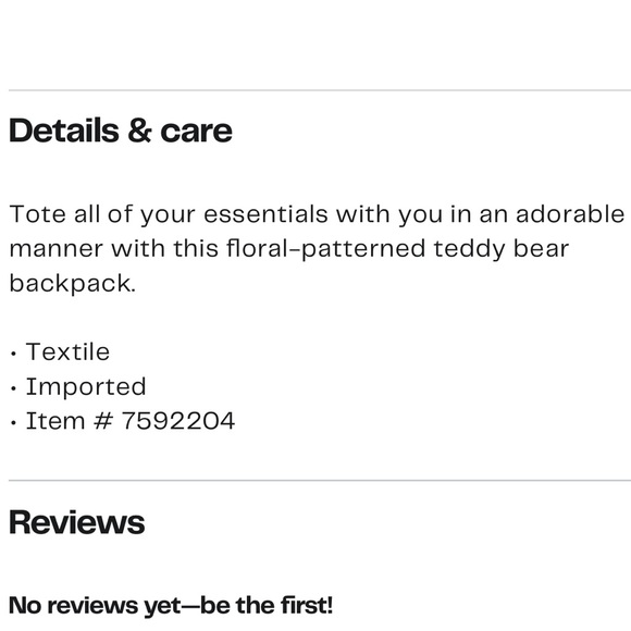 Ted baker London romie retro flood micro teddy bear backpack - Picture 5 of 8